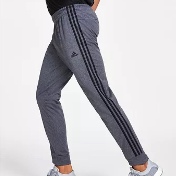 Grey and black Adidas joggers - Picture 1 of 8